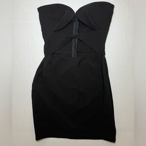 Strapless cut-out black edikted mini dress